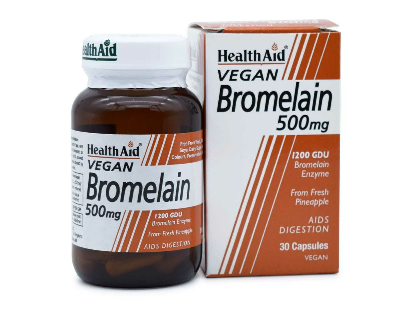 Health Aid Bromelain 500mg Vegan Πεπτικό Ένζυμο 30 Caps