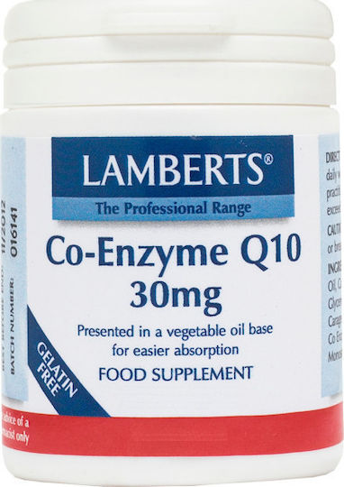 Lamberts Co-Enzyme Q10 30mg Συμπλήρωμα Διατροφής Για ενέργεια, 60 κάψουλες