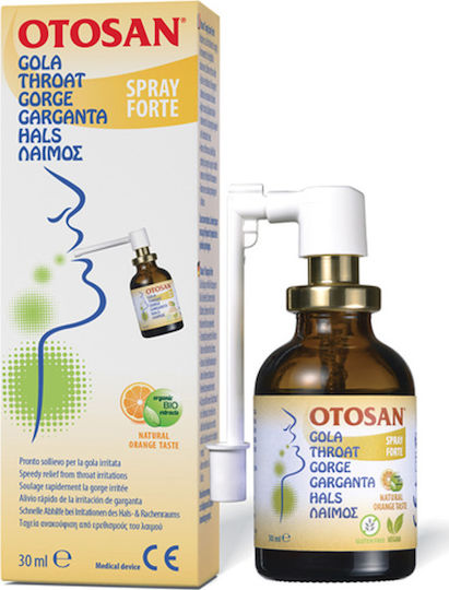 Otosan Throat Spray Forte Σπρέι για τον Πονόλαιμο, τον Ξηρό Βήχα & την Ξηρότητα της Στοματοφαρυγγικής Κοιλότητας για 12ετών+, 30ml