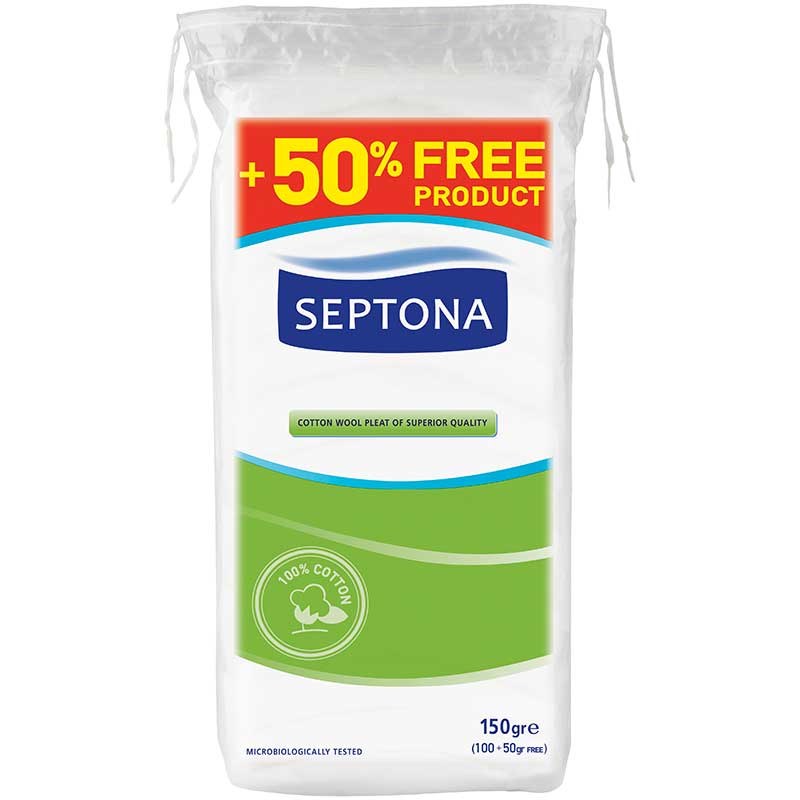 Septona Family Pack 100% Υδρόφιλο Βαμβάκι, 150g