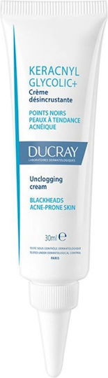 Ducray Keracnyl Glycolic+ Cream 30ml Αποσυμφορητική Κρέμα προσωπου Κατά των Μαύρων Στιγμάτων