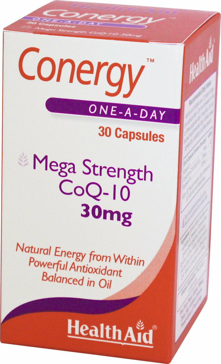 Health Aid Conergy CoQ-10 30mg Συμπλήρωμα Διατροφής με Συνένζυμο Q10 30 κάψουλες