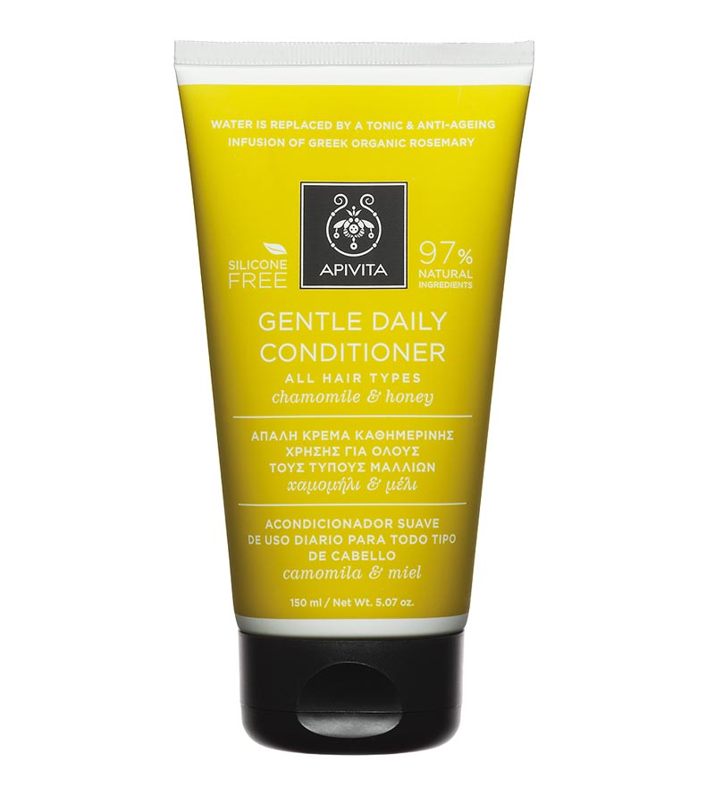 APIVITA GENTLE DAILY CONDITIONER ΜΑΛΑΚΤΙΚΗ ΚΡΕΜΑ ΓΙΑ ΟΛΟΥΣ ΤΟΥΣ ΤΥΠΟΥΣ ΜΑΛΛΙΩΝ ΜΕ ΧΑΜΟΜΗΛΙ ΜΕΛΙ 150ML