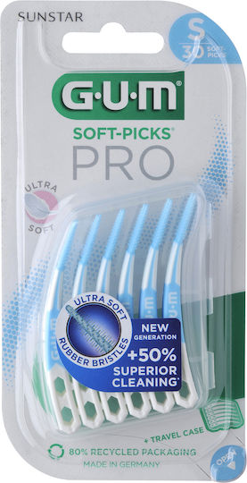 GUM Soft Picks Pro Μεσοδόντιες Οδοντογλυφίδες Small Γαλάζιες 30τμχ